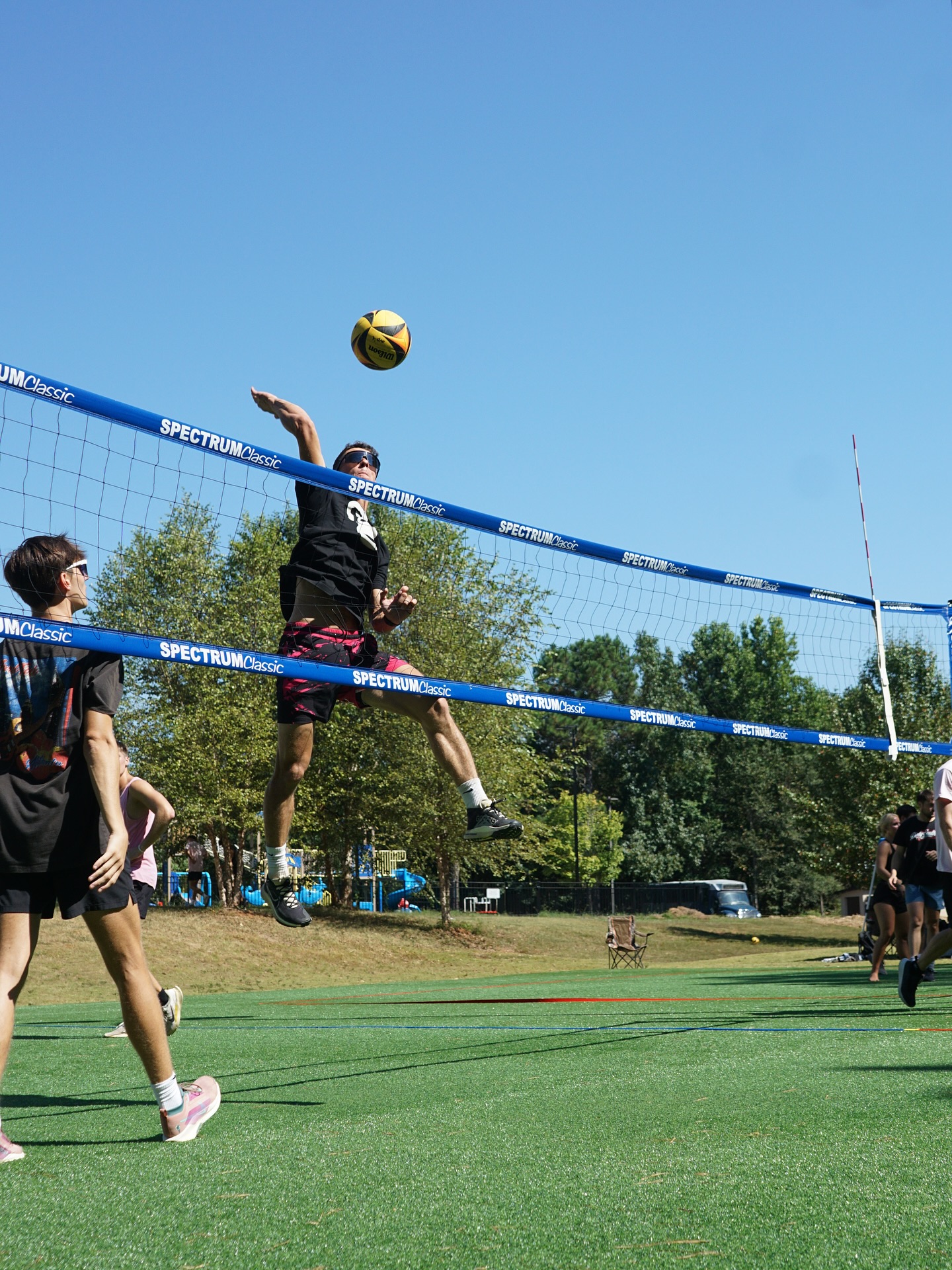 Spiking the ball